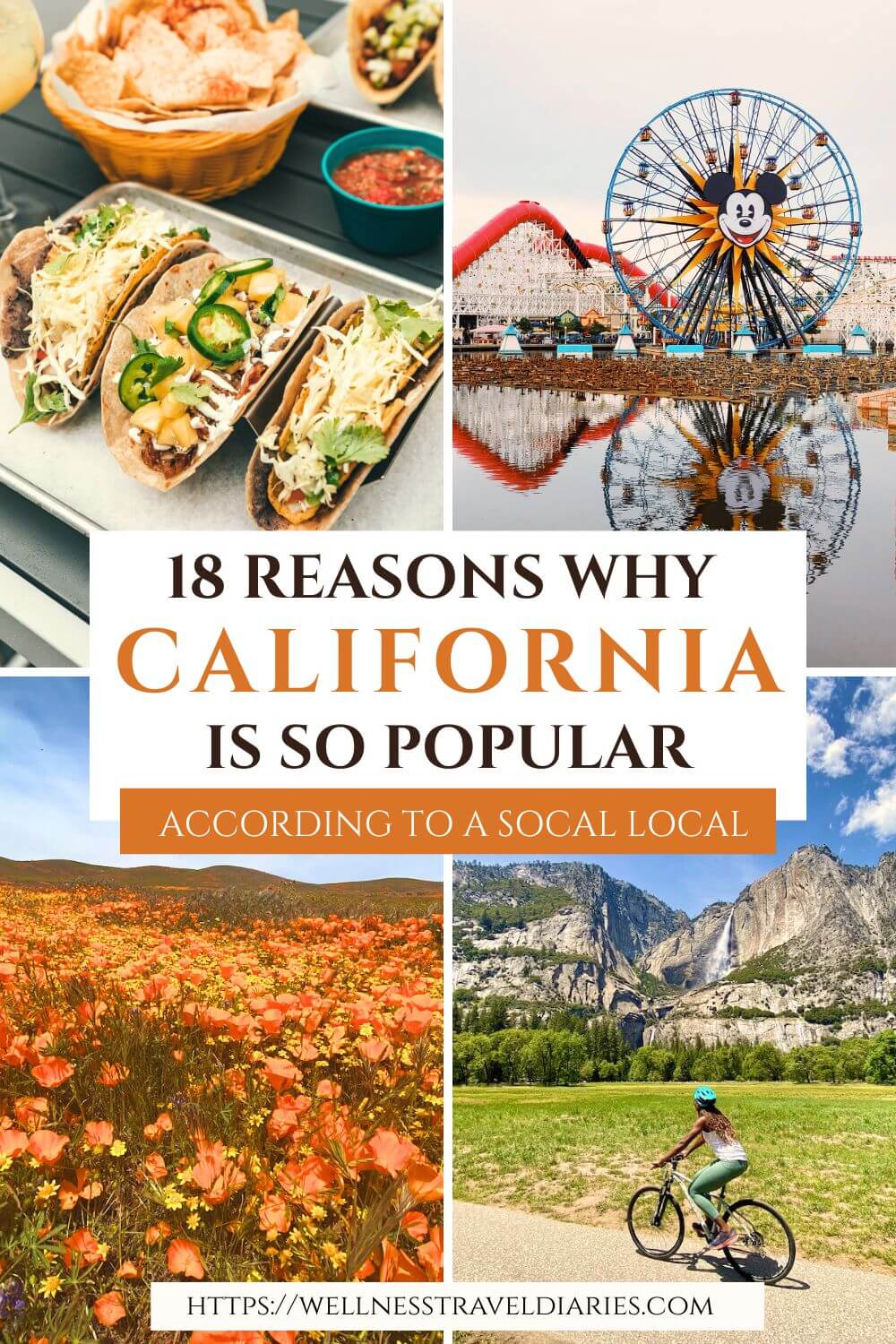 A Pinterest pin saying, "18 Reasons Why California is So Popular, According to a SoCal Local".